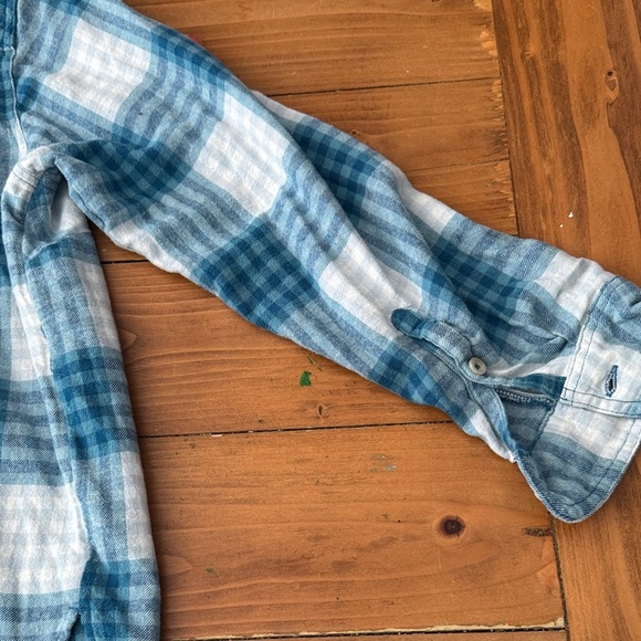 SO Blue and White Plaid Kids Button Down Shirt - Picture 8 of 10